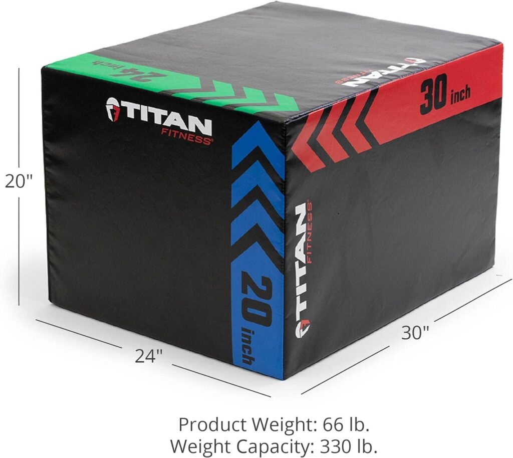 Titan Fitness Heavy Foam Plyometric Jump Box, Pro-Duty Foam Plyo Box ...